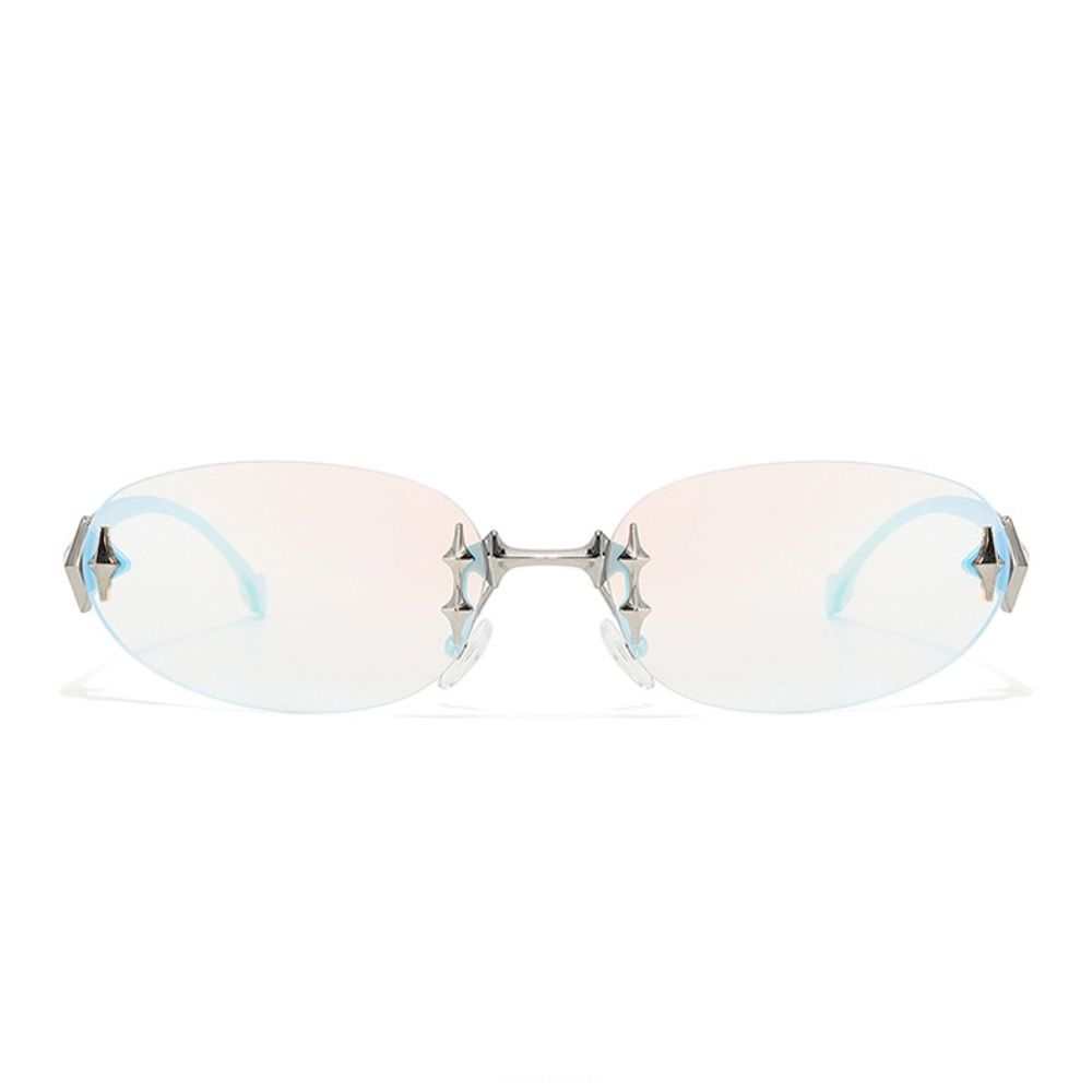 Vintage Lighting Decor - Rahmenlose Sonnenbrille im Y2K-Stil, trendige UV-Schutz-Sonnenbrille,
