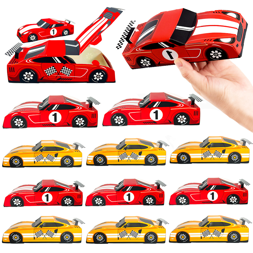 Lighting Mcqueen Birthday Decor - 10/20/30 Stück Geschenkboxen mit Rennwagen-Motiv für