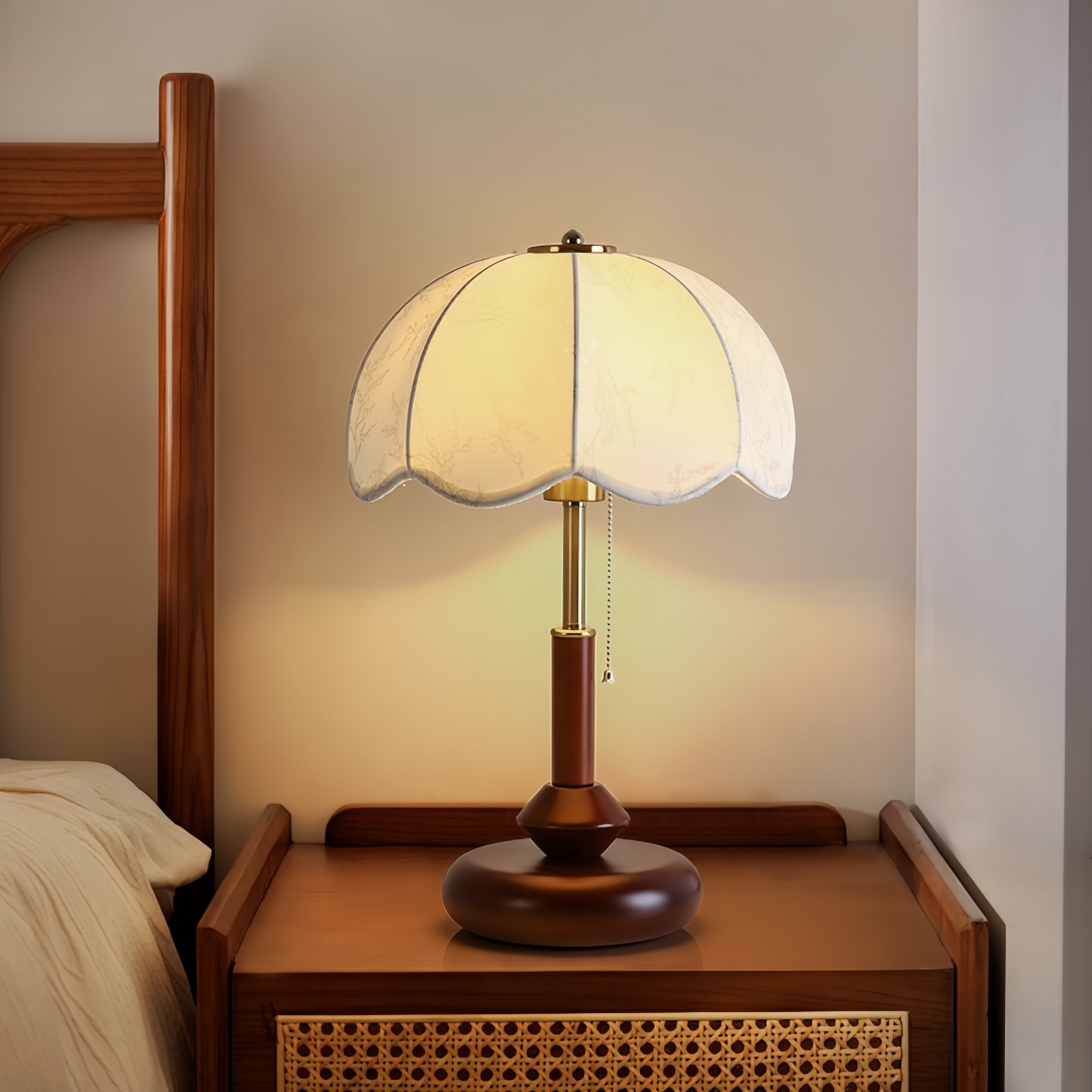 Vintage Lighting Decor - Vintage gewölbte Kuppel-Tischlampe für Schlafzimmer, Nachttisch,