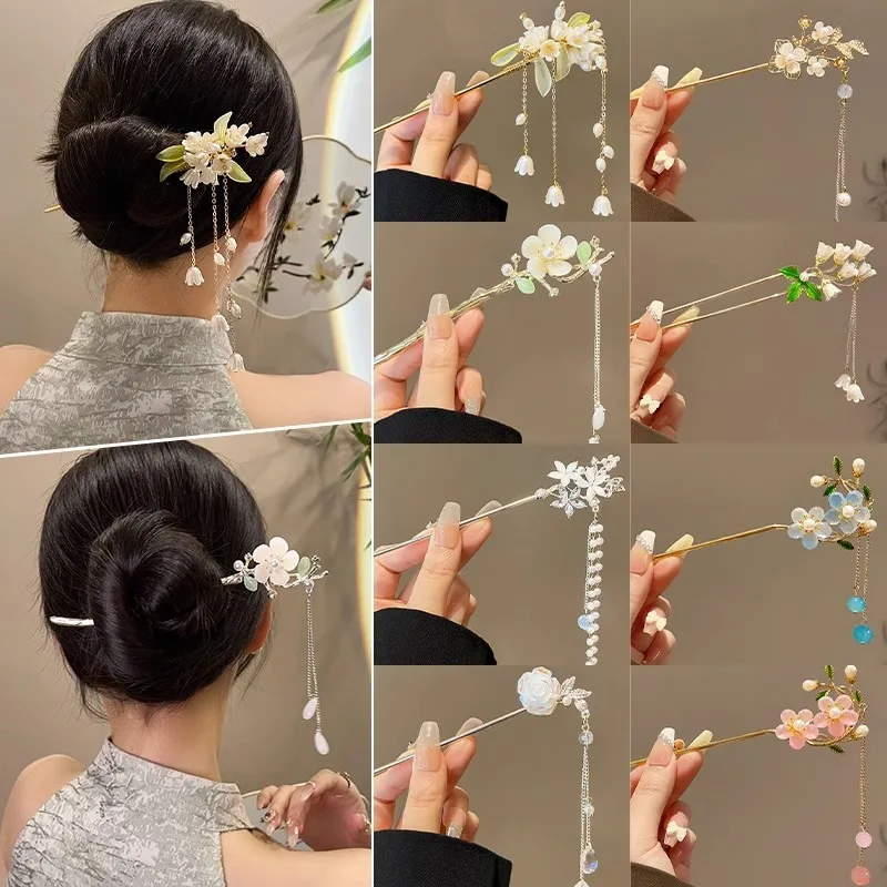 Vintage Lighting Decor - Elegante chinesische Stil Haarschmuck Vintage Frühlingsblume