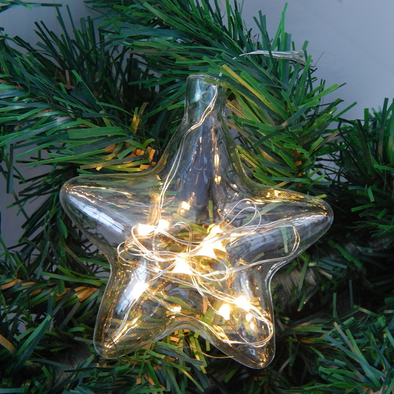 Decor Lighting Pack - 8 Stück/Packung 8,5*9cm Beleuchtungsserie Sternförmiger Glasanhänger