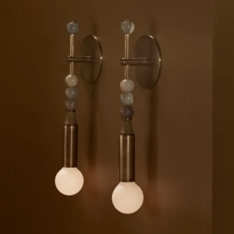 Vintage Lighting Decor - Nordische Vintage Wandleuchte aus massivem Messing