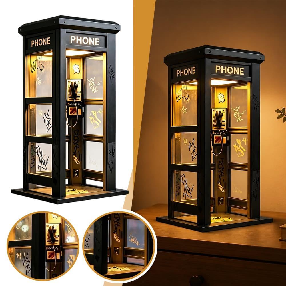 Vintage Lighting Decor - Vintage Londoner Telefonzellen-Tischlampe, Retro-Telefonzellen-Nachtlicht, dekorative Schreibtischlampe