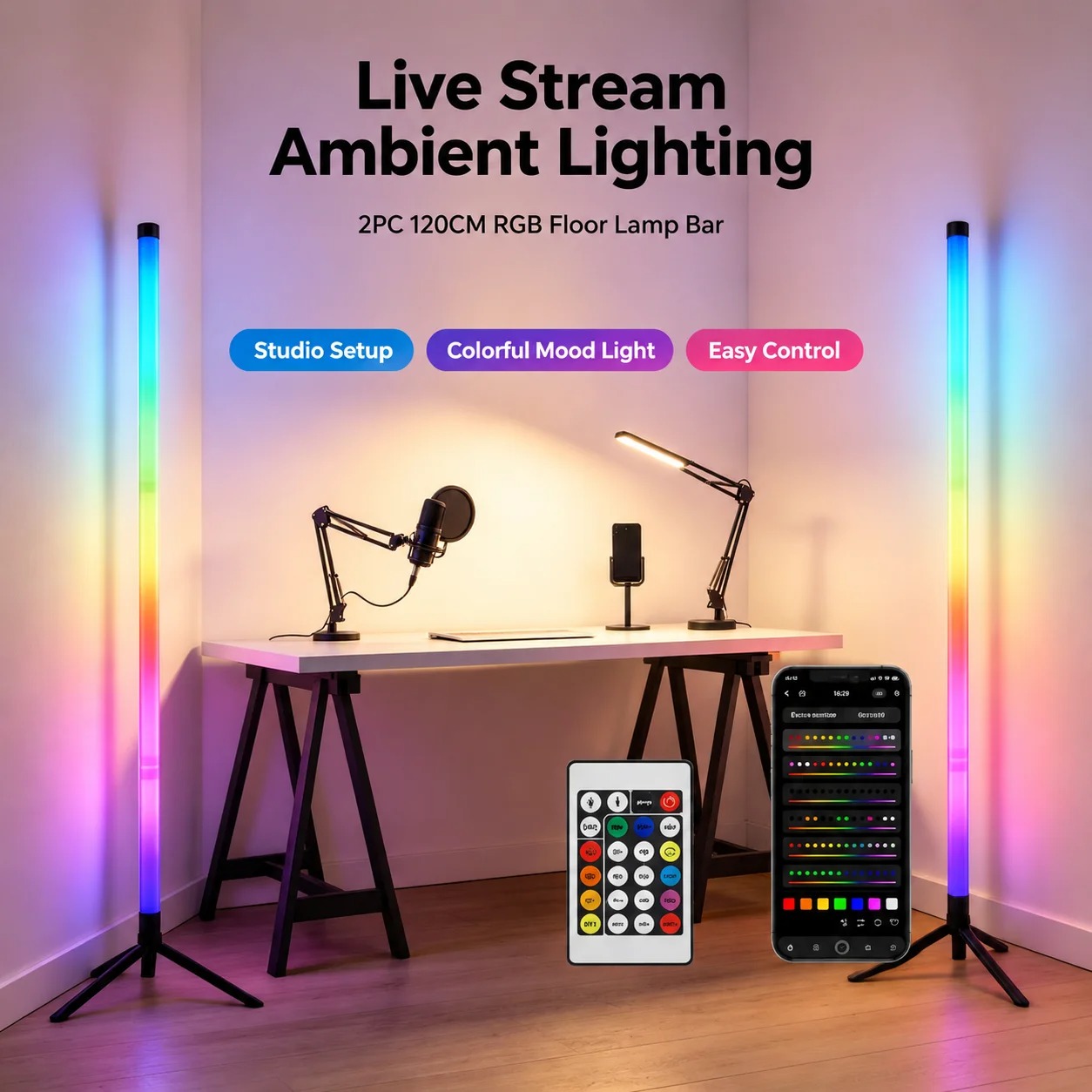 2er-Pack RGB LED Eck-Stehlampe – Decor Lighting Pack Bewertung und Preis