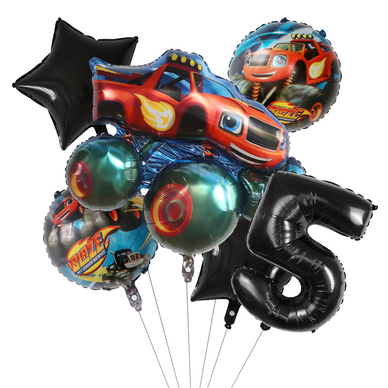1set Blaze Monster Folienballo – Lighting Mcqueen Birthday Decor Bewertung und Preis