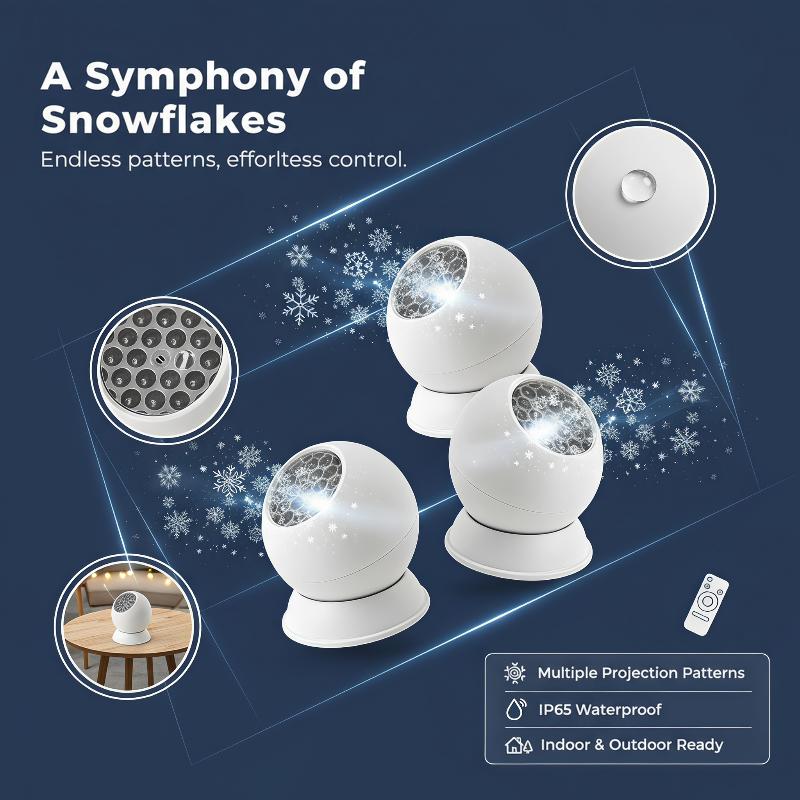 360 °   Rotierendes LED-Schnee – Lighting Decor Outdoor Bewertung und Preis