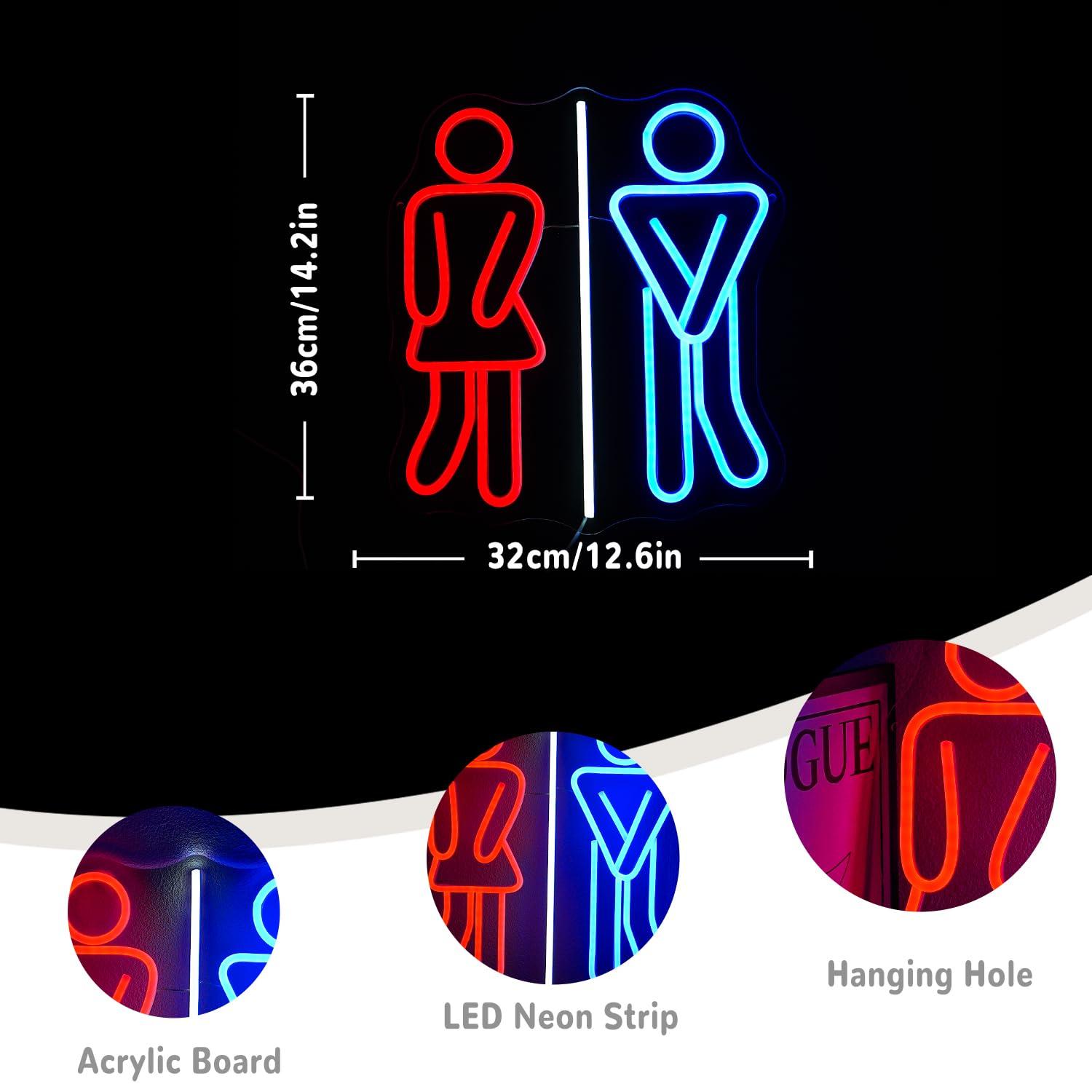 Neon-Schilder für Toiletten, U – Office Lighting Decor Bewertung und Preis
