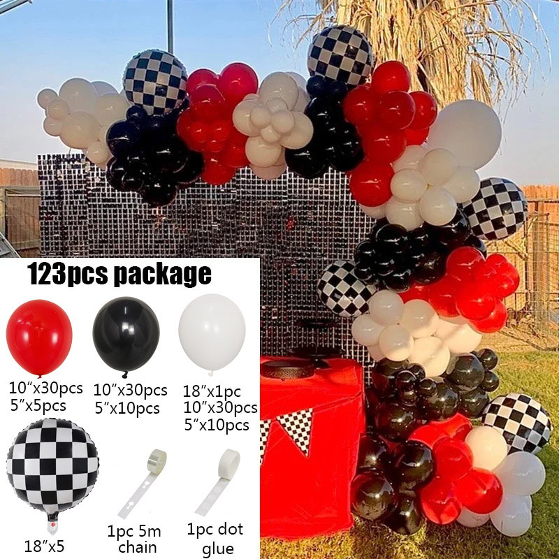 123 Stück Rennwagen-Geburtstag – Lighting Mcqueen Birthday Decor Bewertung und Preis