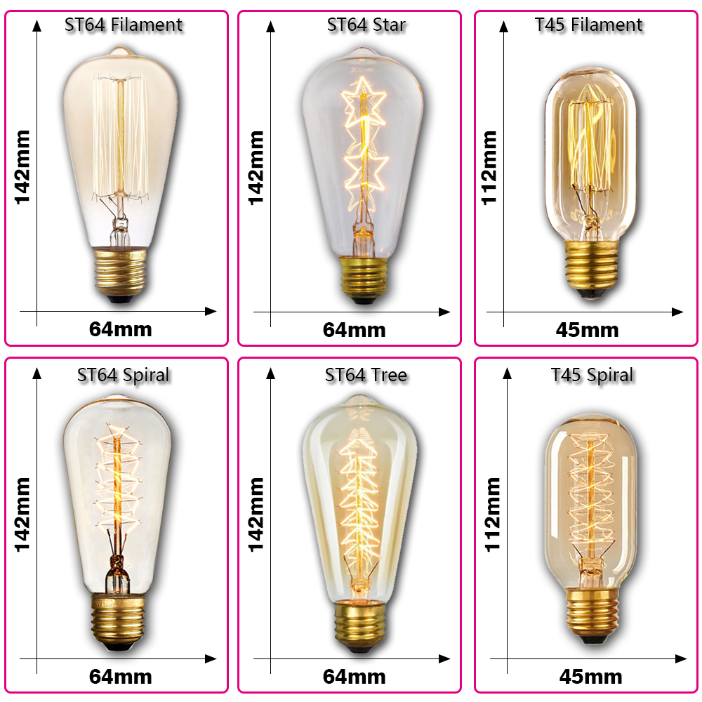 Retro Edison Glühbirne E27 40W – Vintage Lighting Decor Bewertung und Preis